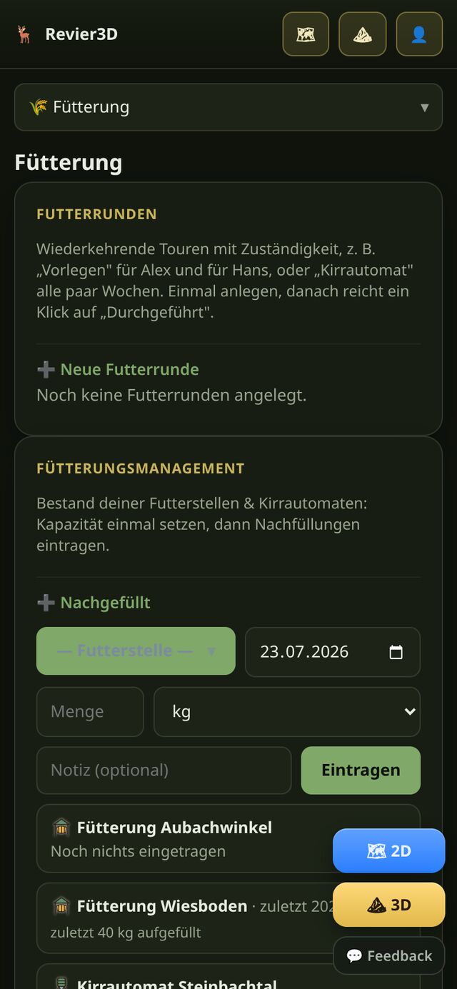 Fütterungsmanagement und Futterrunden