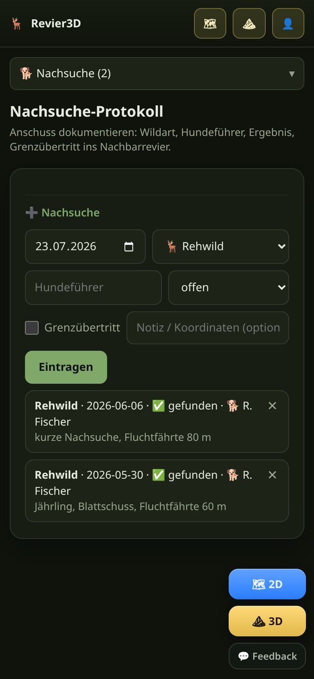 Nachsuche-Protokoll