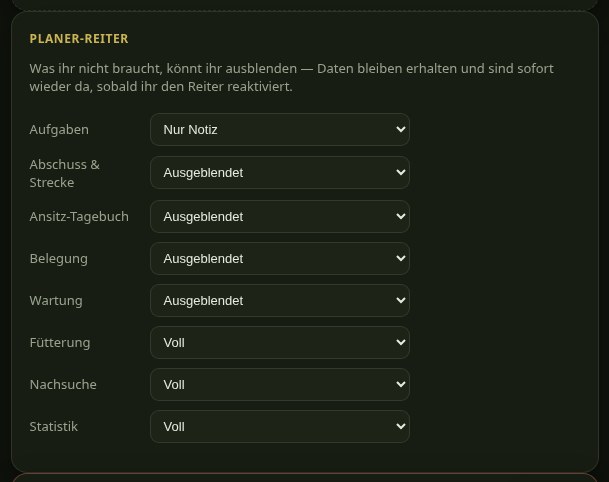 Planer-Reiter einzeln ein-/ausblendbar