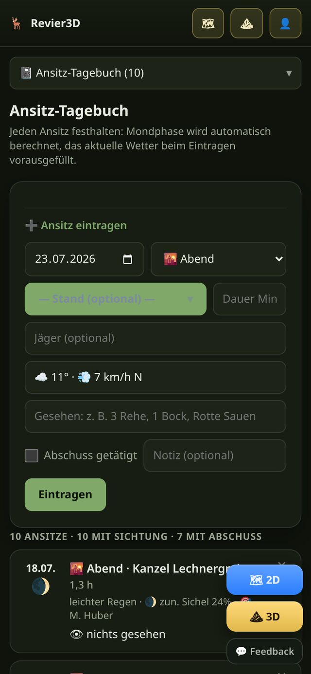 Ansitz-Tagebuch